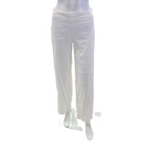 Avenue Montaigne Womens Cotton High Rise Wide Leg Pants White Size 2
